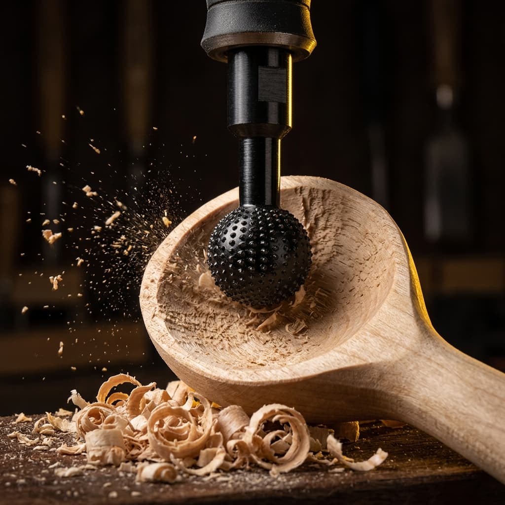 Broca Esférica Rotativa M10/M14 Bola Grosa Lima Angular Desbaste Escultura Madeira Para Esmerilhadeira