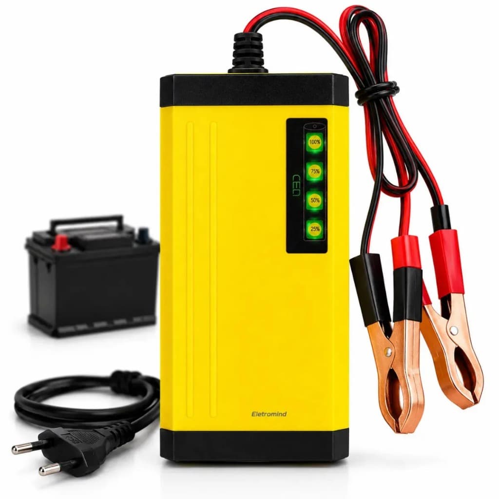 Carregador De Bateria Automotiva 12v 2a Bivolt Eletromind Carro Moto Recuperador De Baterias Veicular.