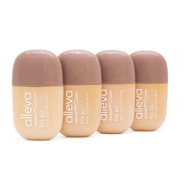 Base Liquida Matte Fix All  de 30g Alleva
