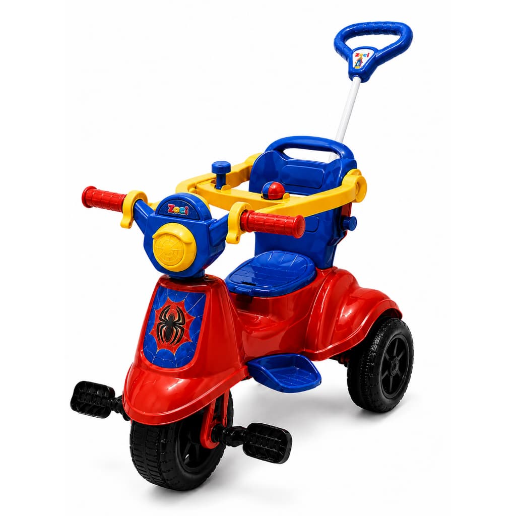 Triciclo Avespa Zoci Menina e Menino Andador Infantil Com Haste Para Empurrar  Buzina e Pedal