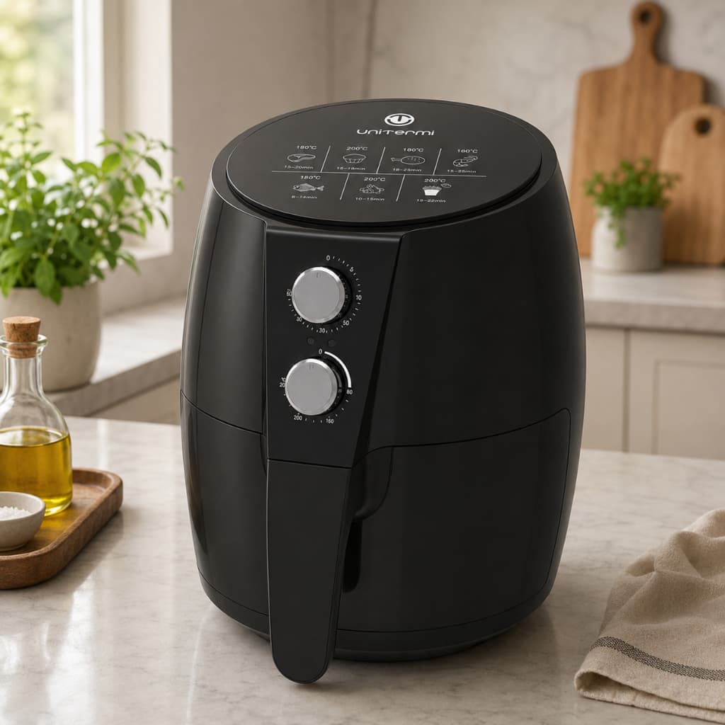 Air Fryer Fritadeira Ar Quente Sem Óleo Grande 4,8 Litros Preta Cairo 127v/220v