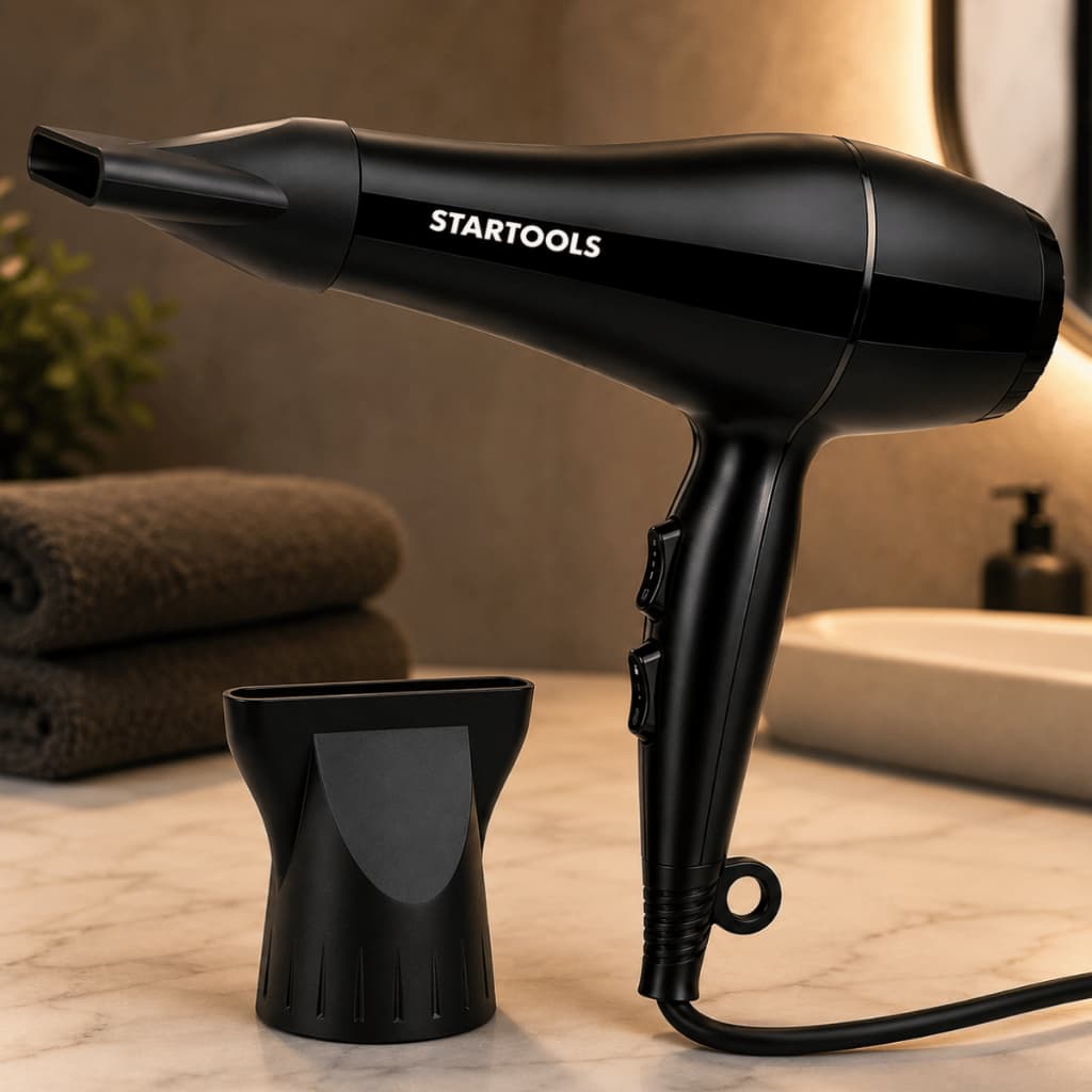 Secador de Cabelo Profissional 1800W 127V Preta Potente Portátil 2 Velocidades Premium Barato Promoção Envio Imediato