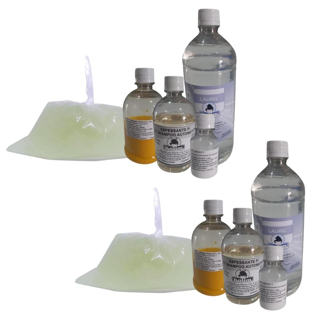 Kit Fabricação Lava Carros Shampoo Automotivo 2 Kits Faz 50L Cada Lava Autos Kalim Faça Você Mesmo Automóveis