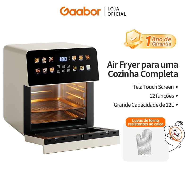 Gaabor Fritadeira Sem Oleo 127V/220V Digital 12L Grande Capacidade Para Familia AF-120T02