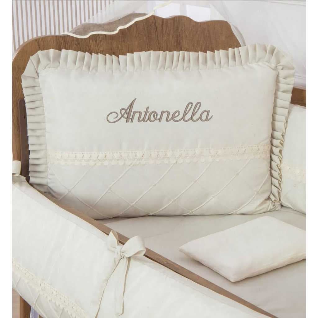 Kit Berço Personalizado Cor Palha/Kit Berço BEBÊ Menina e Menino/Enxoval Neutro e Delicado