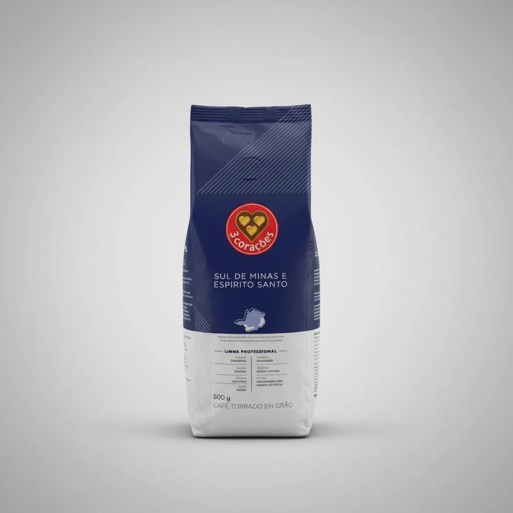 Café Em Grãos 3 Corações Sul De Minas E Espirito Santo 500gr