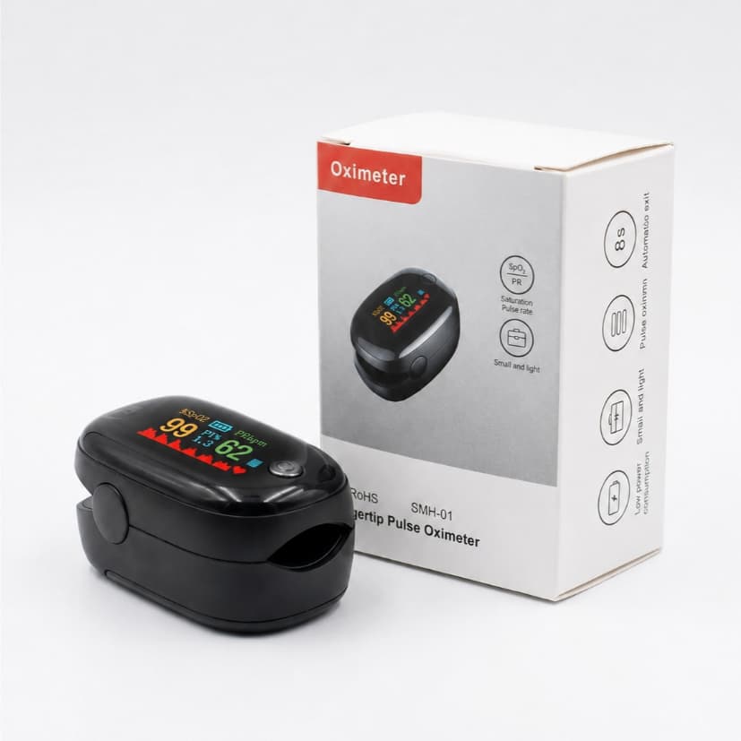 Oxímetro de Dedo Digital SpO2 Monitor Cardíaco Portátil Medidor de Oxigênio e Pulso
