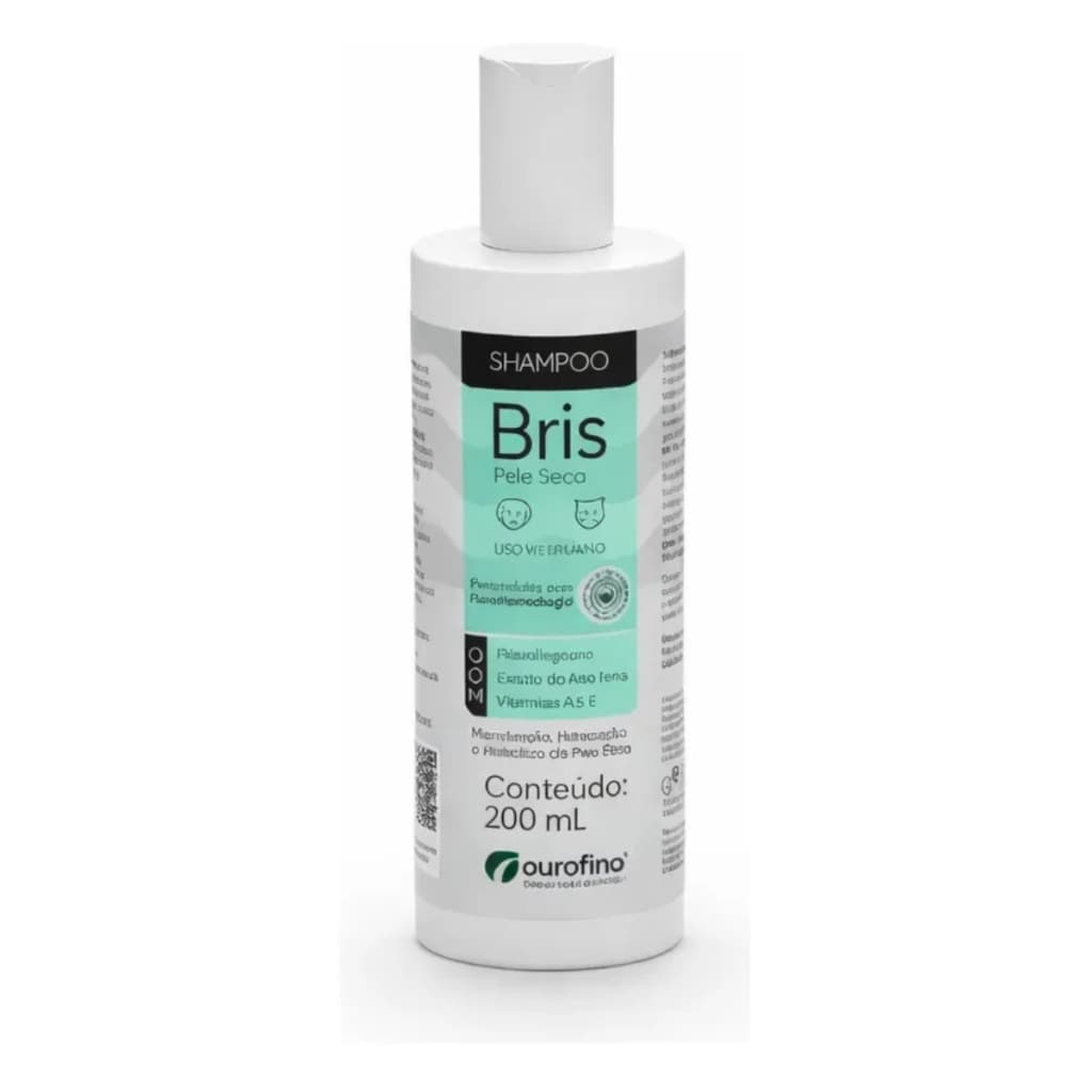 Shampoo Ouro Fino Bris Equilíbrio Pele Seca para Cães e Gatos 200ml