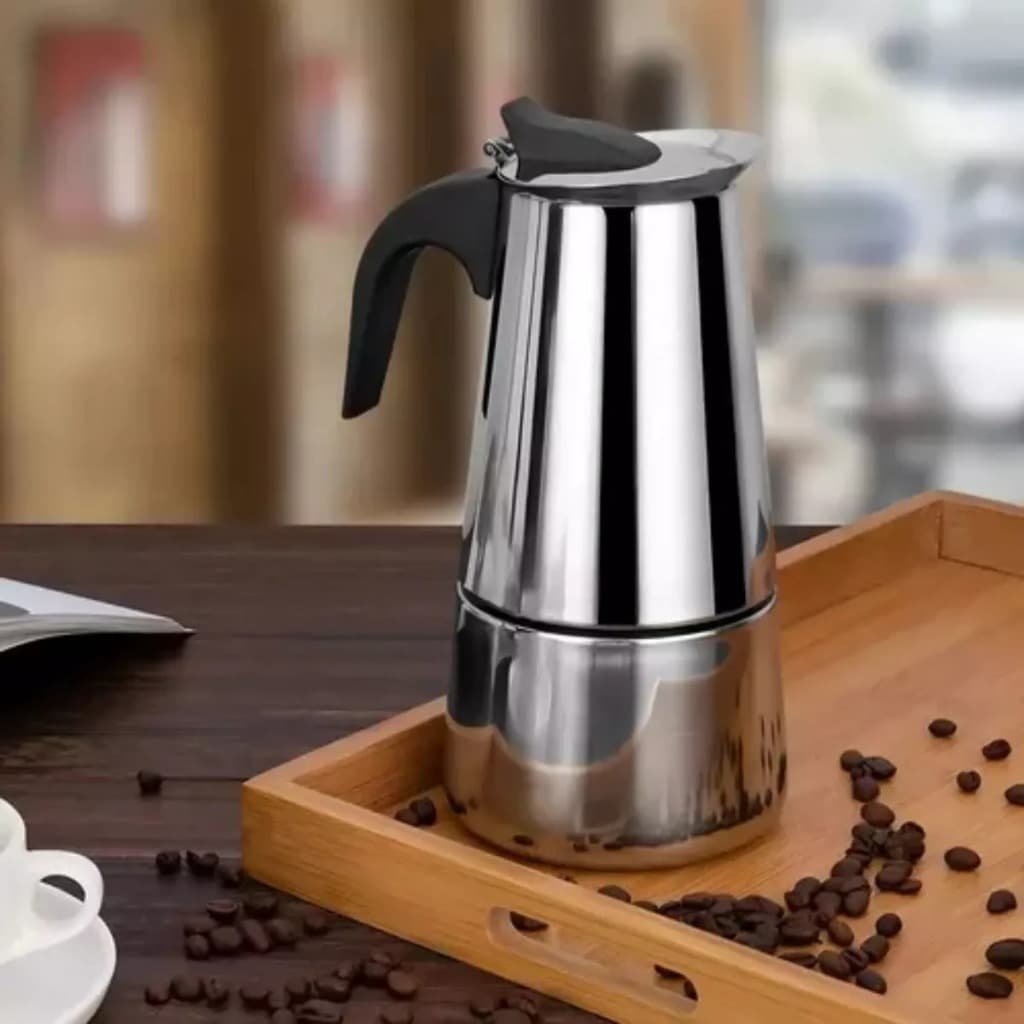 Cafeteira Italiana 9 Xícaras Expresso Inox.