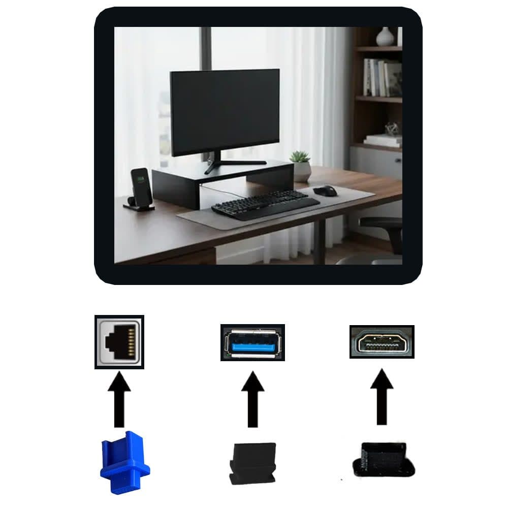 Kit Protetores Monitor Gamer Ultragear Odyssey - 2 Hdmi + 2 Display Preto