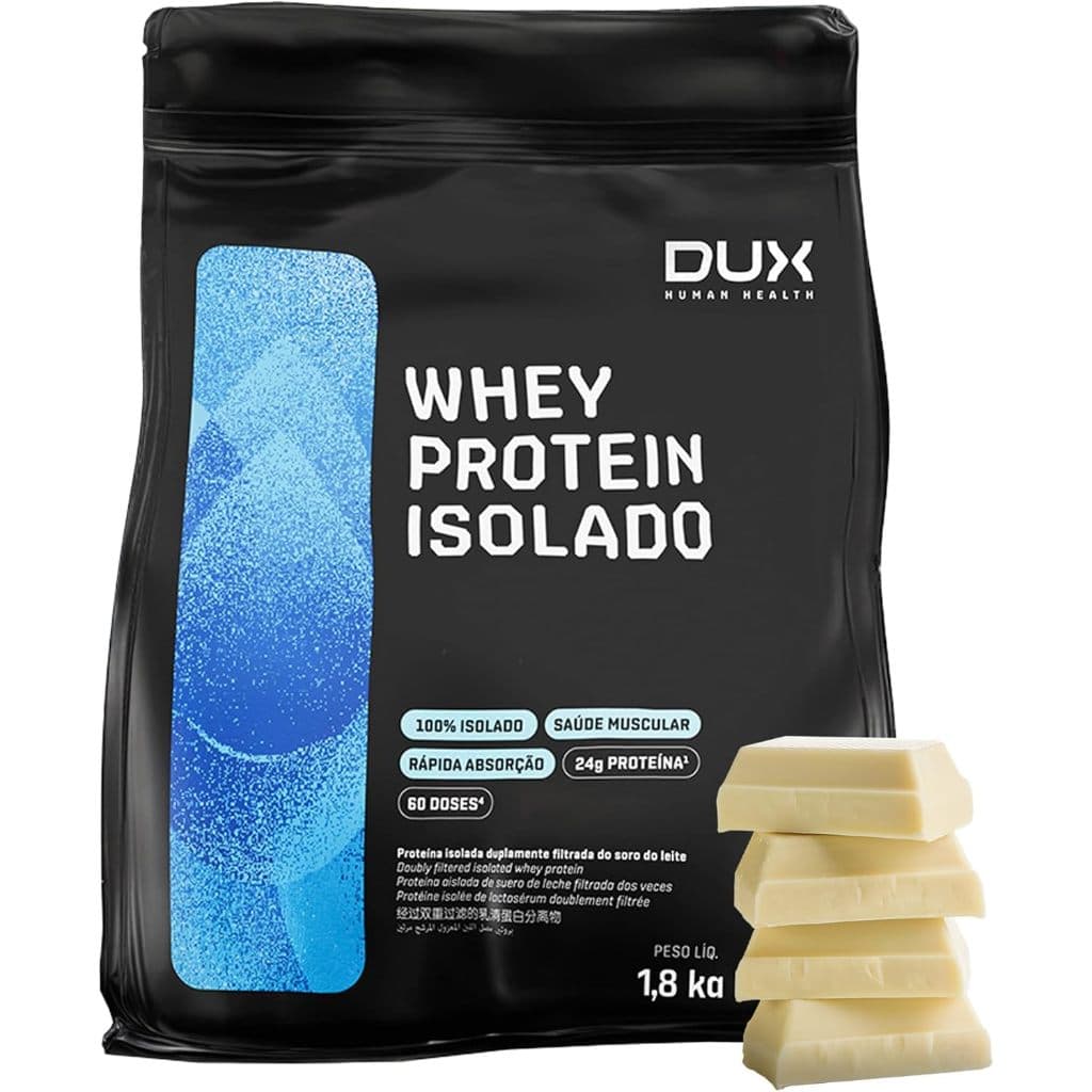 WHEY PROTEIN DUX ISOLADO Chocolate Branco  1,8 KG