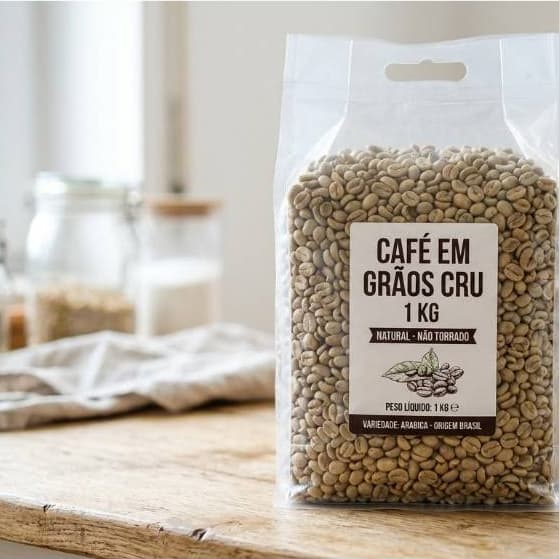 Café Em Grãos Cru 100% Arábica 1kg - Café Verde Mineiro Para Torra