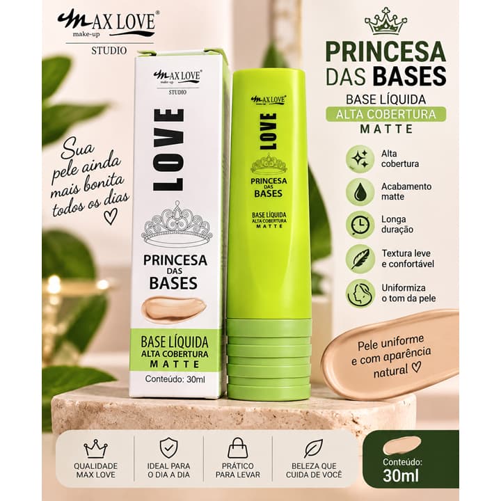 Love Princesa Das Bases Alta Cobertura - Matte(Base Liquida)
