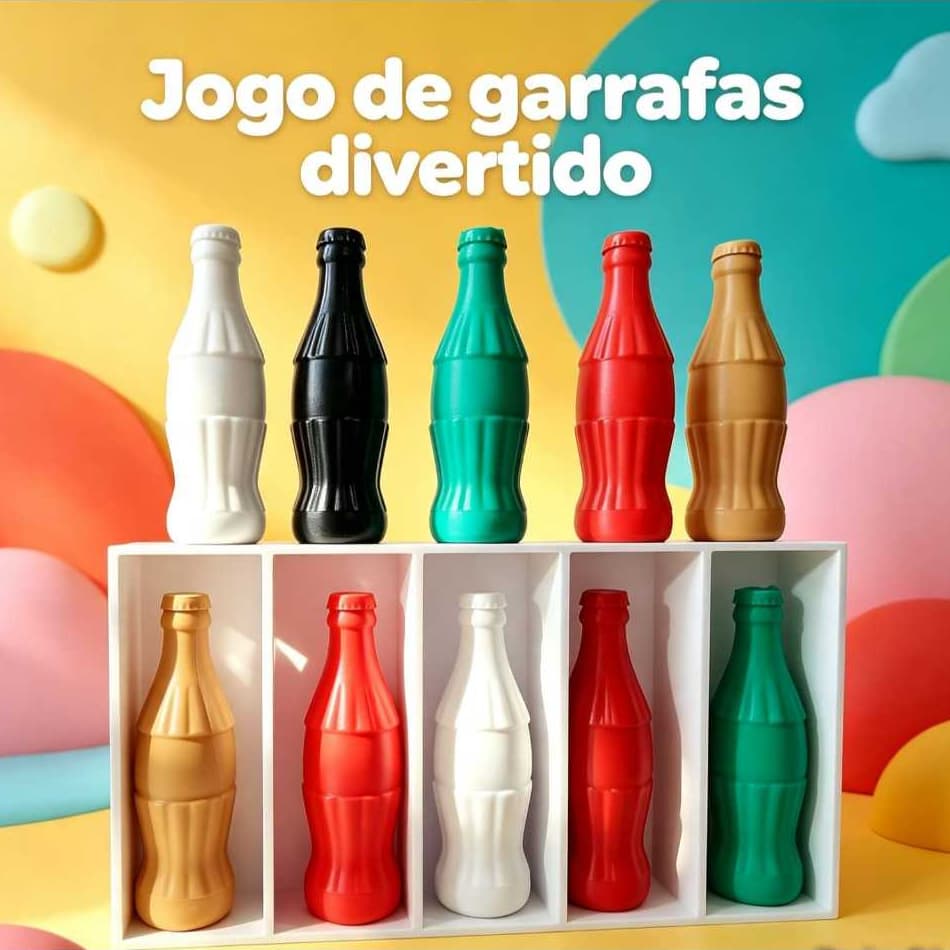 Brinquedo - Jogo de Garrafas Divertido - Brinquedo Educativo Raciocínio Lógico Colorido — infantil