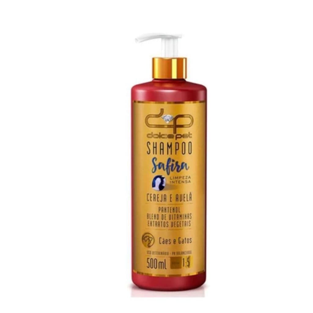 Shampoo Pet Dolce Pet Limpeza Intensa Cereja e Avelã para Cães e Gatos 500ml