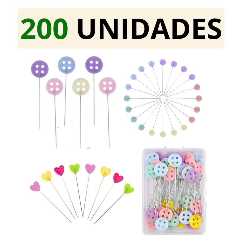 Kit Alfinetes costura Cabeça De desenho Patchwork costura tecidos