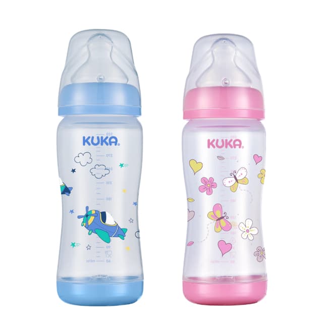 Mamadeira Kuka Elegance Plus 320ml Anticolica Bico Big Anatômico Ortodontico para bebe acima 6 meses