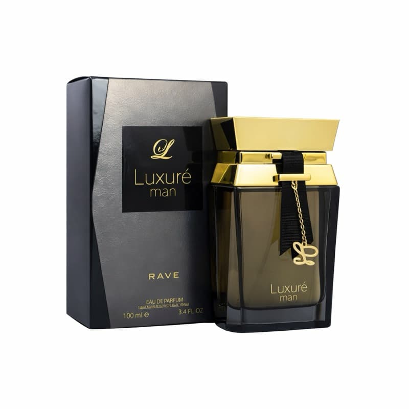 Perfume Luxure Man Rave 100ml EDP Masculino Amadeirado Especiado Importado Alta Fixação