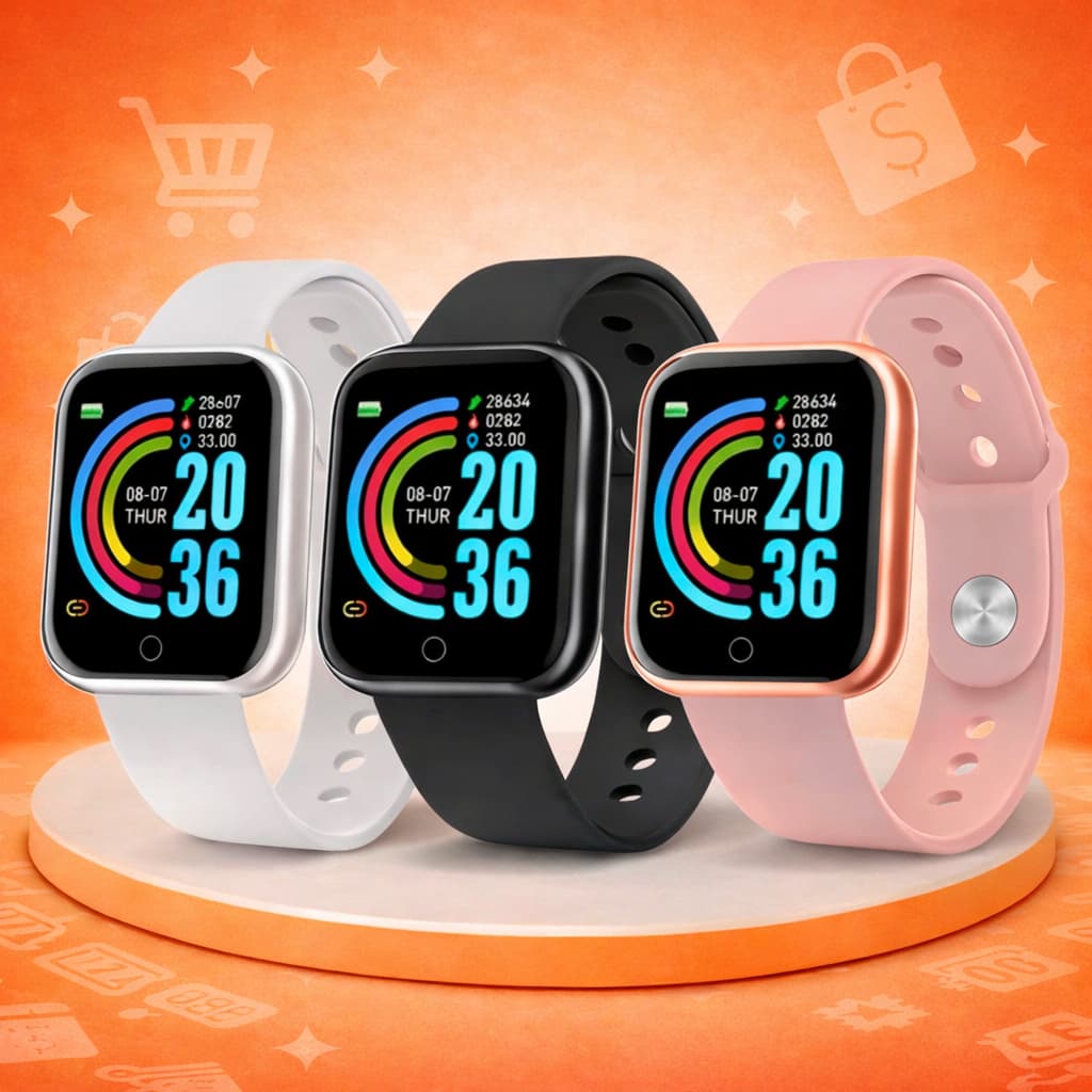 Relógio Masculino e Relógio Feminino Smartwatch D20 Fitness Bluetooth