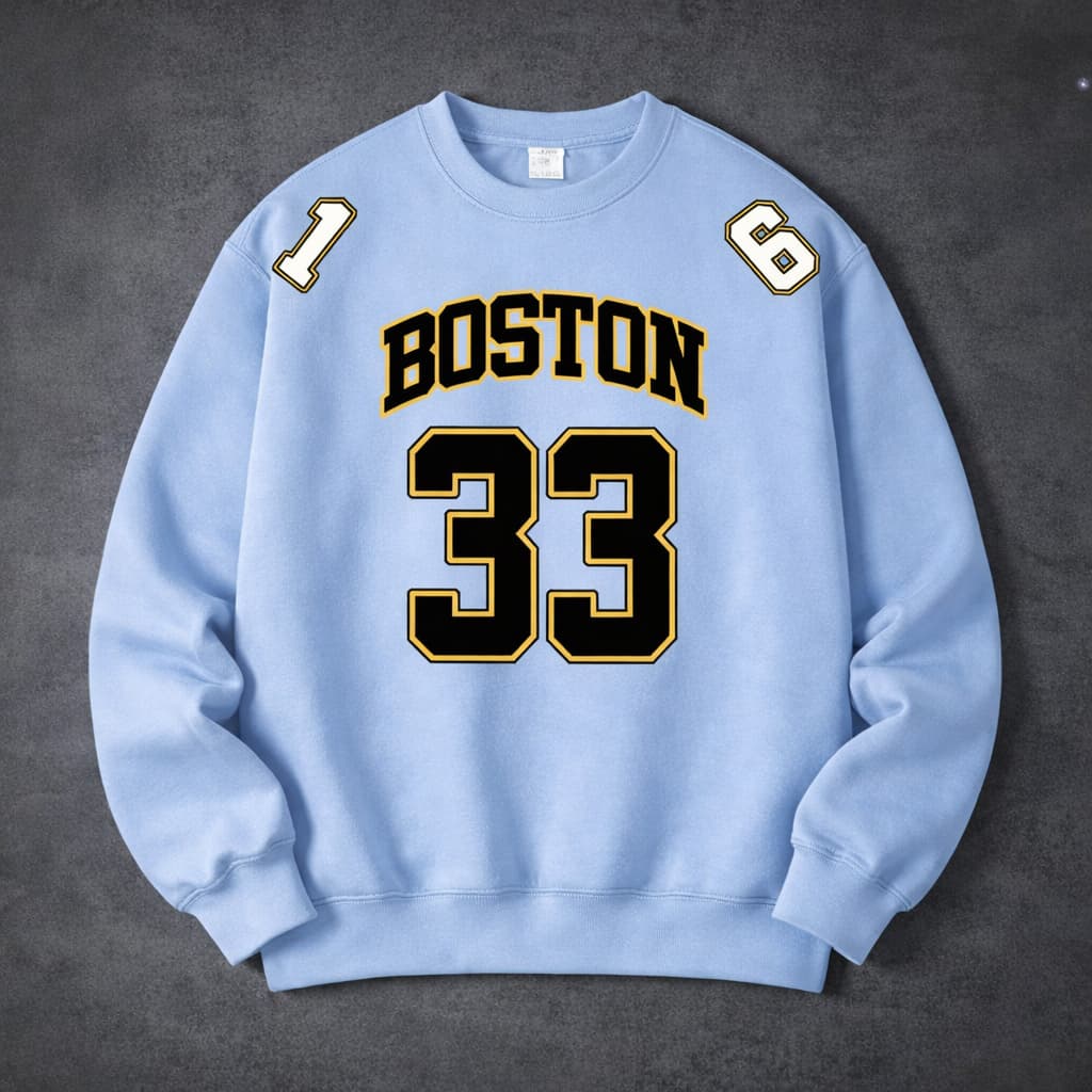 Moletom Careca Boston Gola Redonda Casaco Masculino Unissex Flanelado Inverno Blusa De Frio