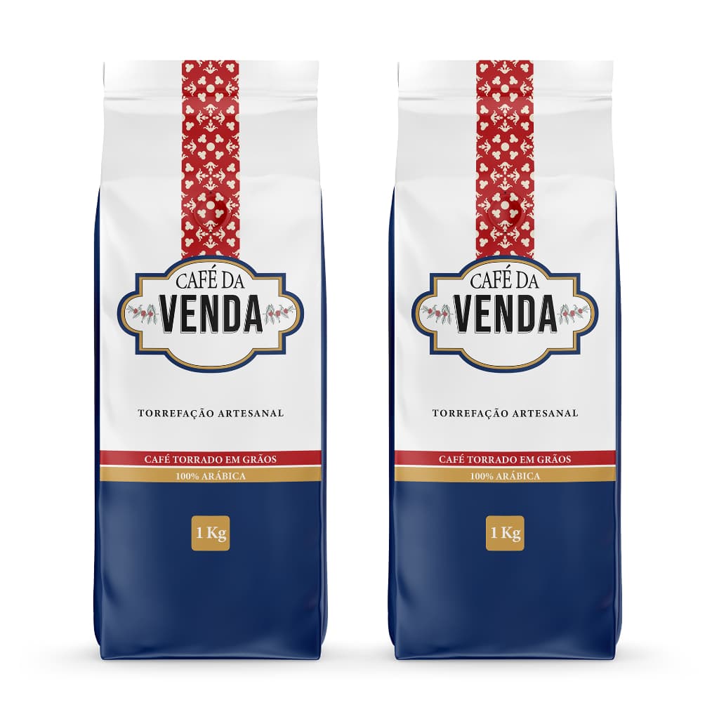 Kit 2 kg Café Torrado em Grãos Café da Venda Alta Mogiana