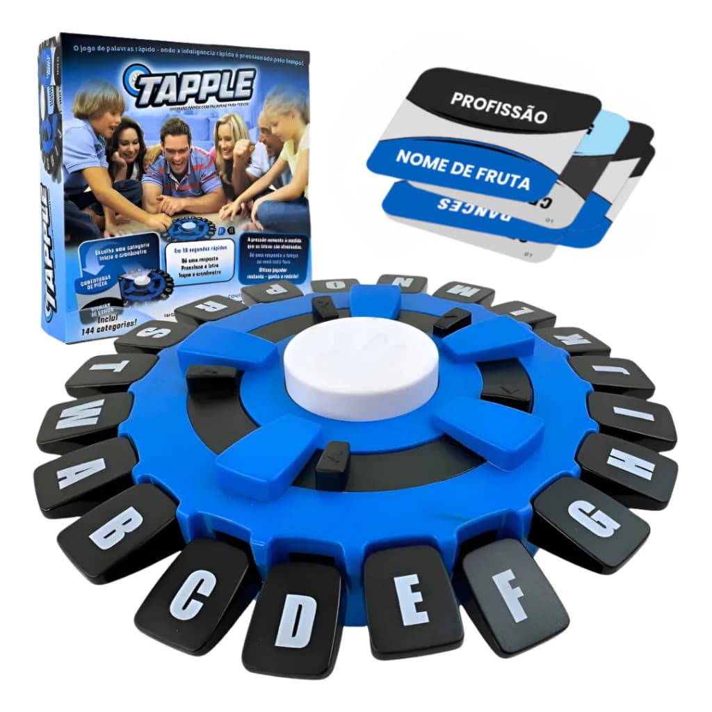 Jogo Stop Tapple de Palavras em Português Com Temporizador Moderno Puzzle Família