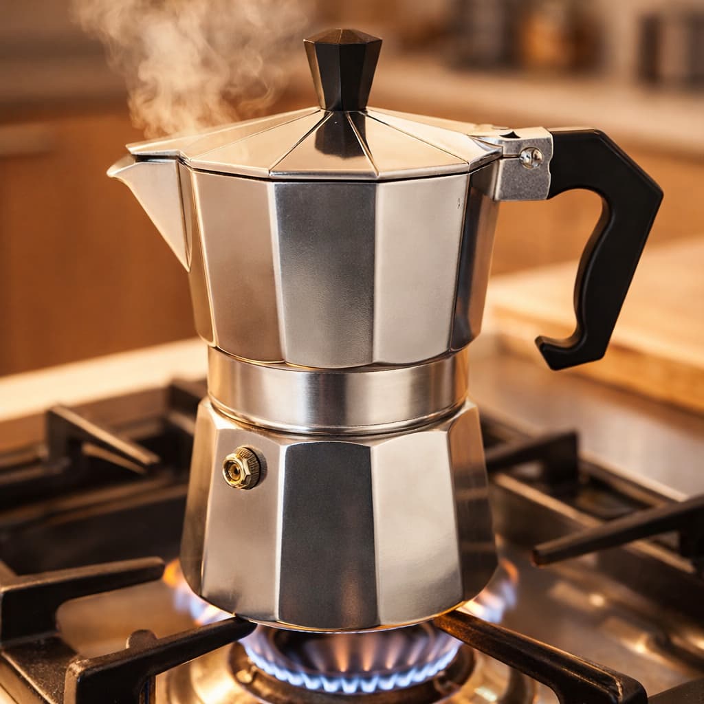 Cafeteira Italiana Inox 3 Xícaras Café Expresso Moka Fogão a Gás