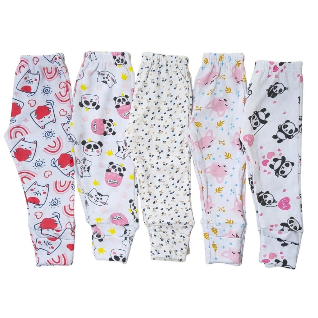 Kit 5 Mijao Bebe Pe Reversivel RN P Estampas Variadas Enxoval Bebe