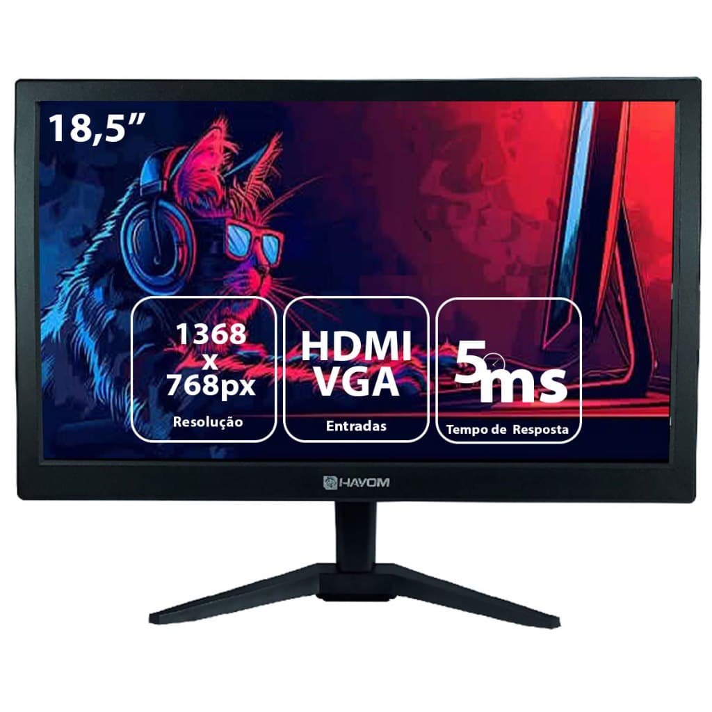 Monitor Gamer 18,5 Widescreen Hdmi Vga 1368x768 Hd Mo6007