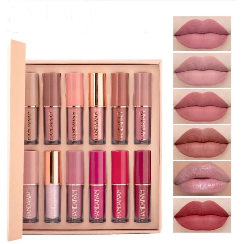 Kit Batons Líquidos Matte 12 Cores - Alta Pigmentação
