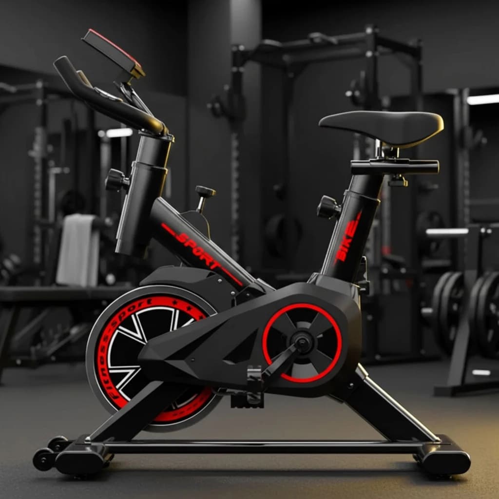 Bicicleta Ergométrica Visor de LED 120kg Qualidade Academia Fitness Spinning Nakasaki + Garrafinha