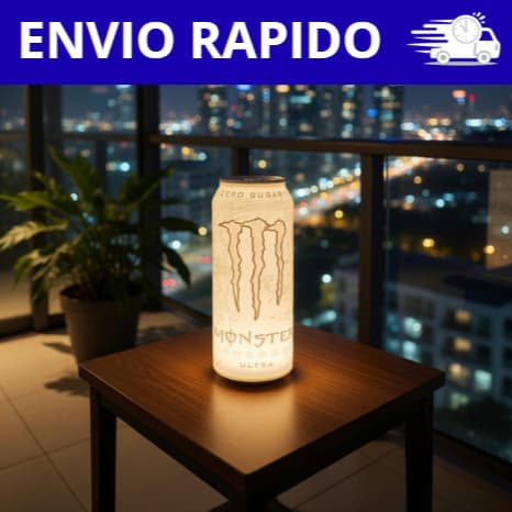 [ENVIO RÁPIDO] Luminária Monster LED Decorativa ⚡ | Lata LED Monster Energy Ultra | Decoração Gamer