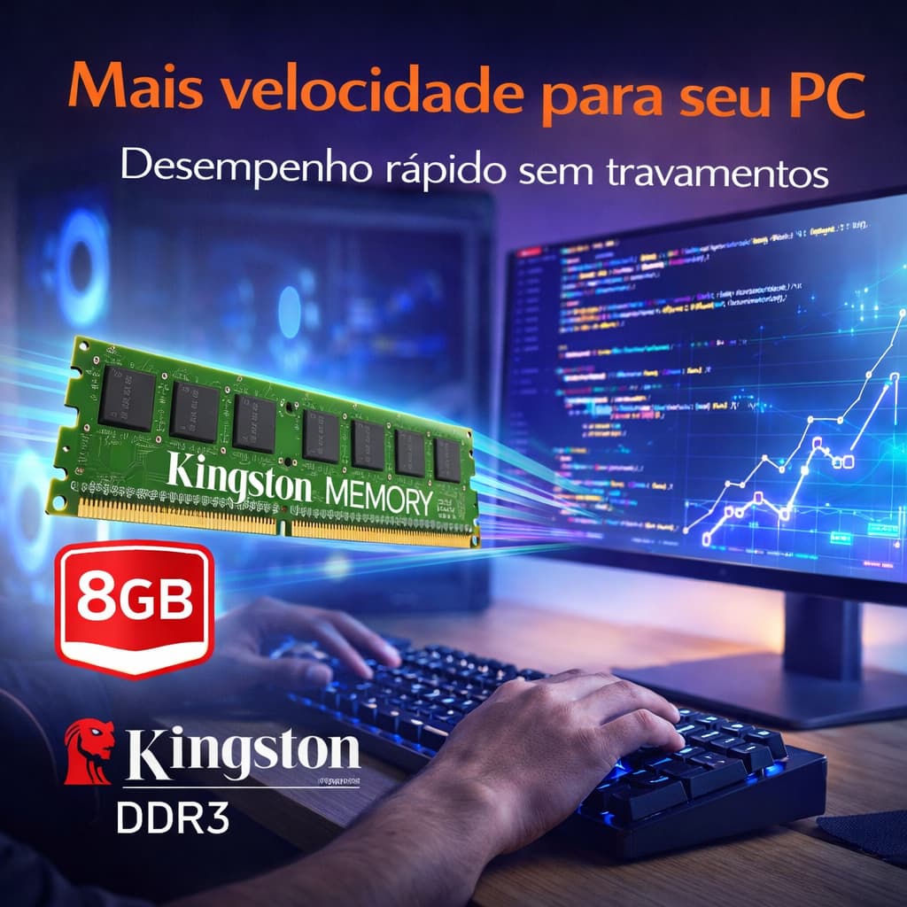 Memória Kingston 8GB, 1600MHz, DDR3 - KVR16N11/8