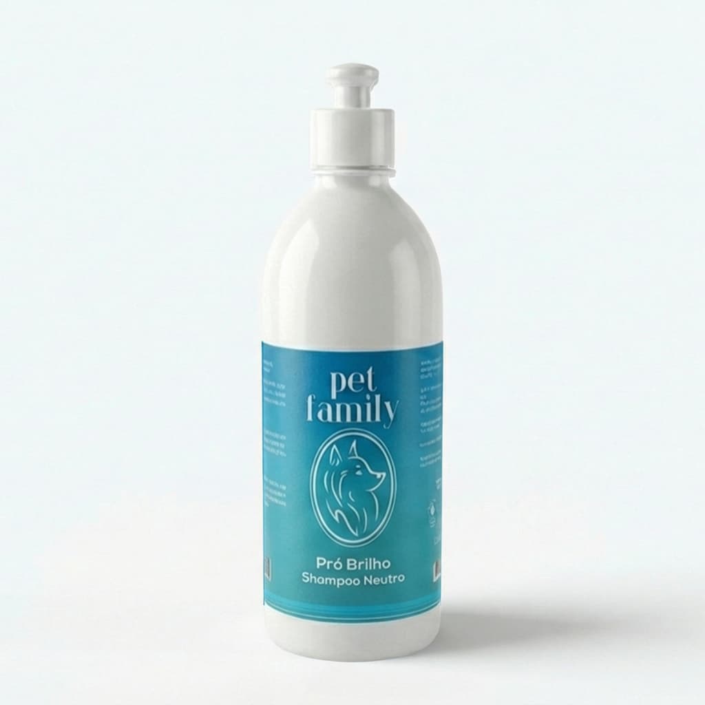 Shampoo Pet Pró Brilho Para Cães e Gatos Limpeza Profunda Pet Family 500ml