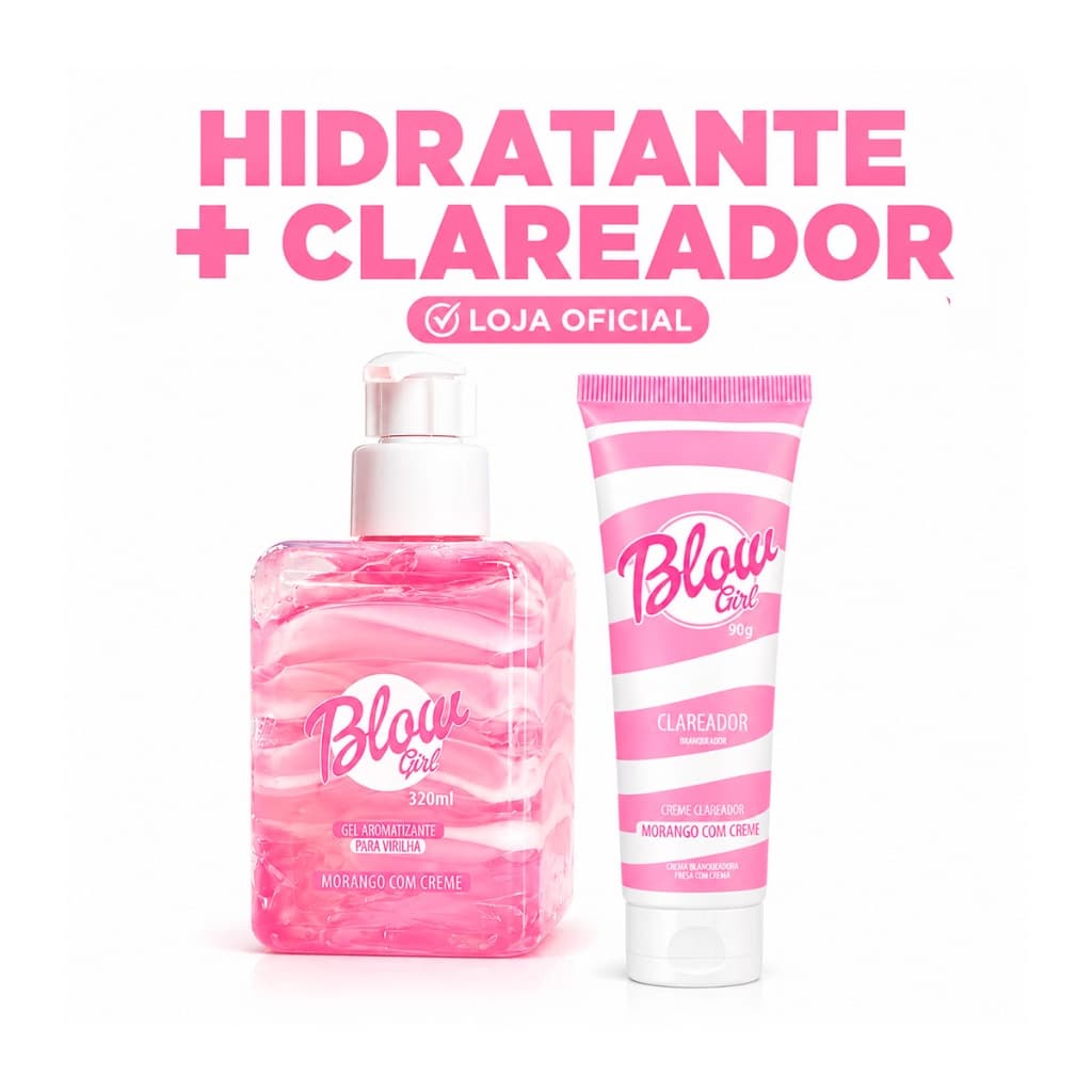 Kit Clareador Axilas Virilha Hidratante Corporal Morango Feminino Blow Girl