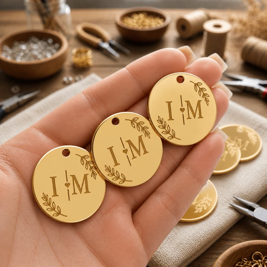 Tag Acrílico Personalizado Casamento Dourado Pingente Elegante Lembrancinha Luxo