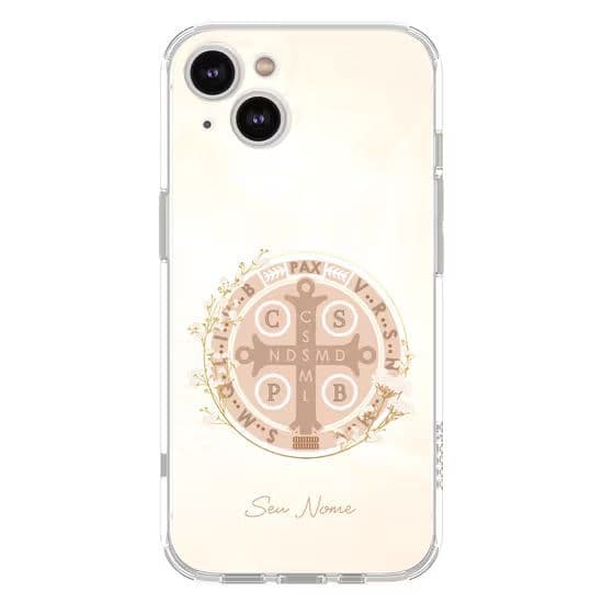 Capinha de Celular Cruz Sagrada São Bento Delicada-Diversos Celulares