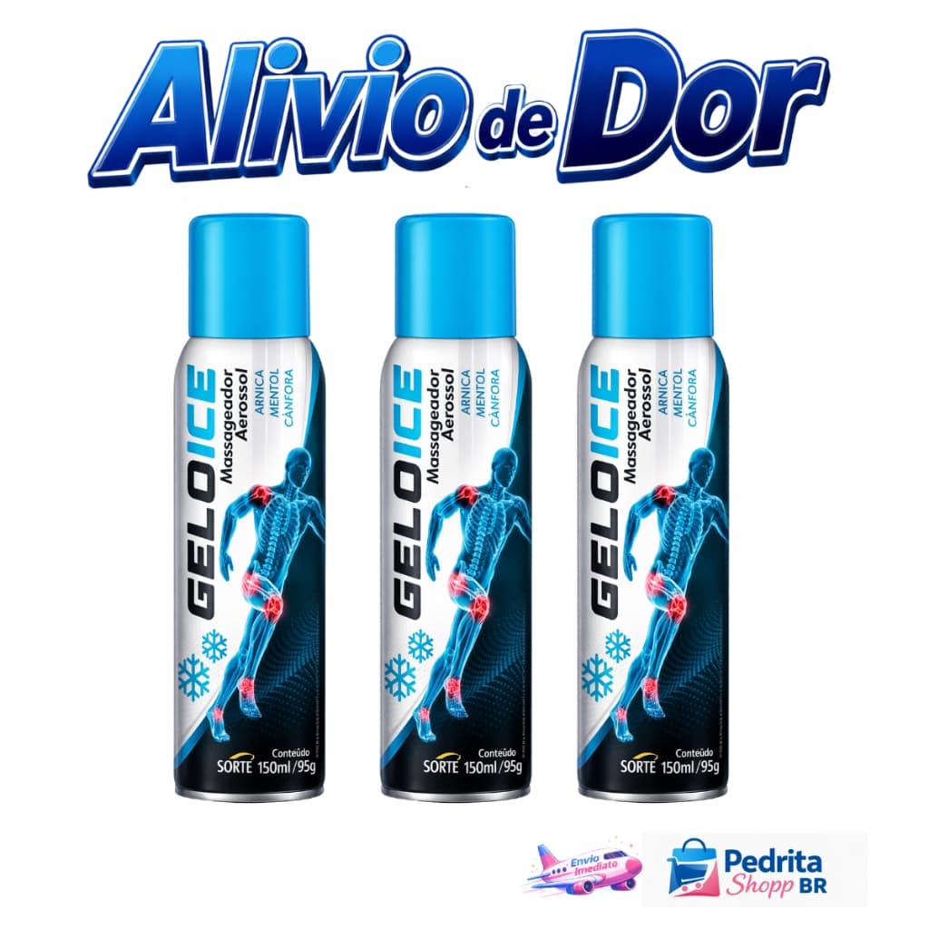 Spray Massageador Ice 150ml para Alívio Muscular, Inchaço e Recuperação Pós-Treino