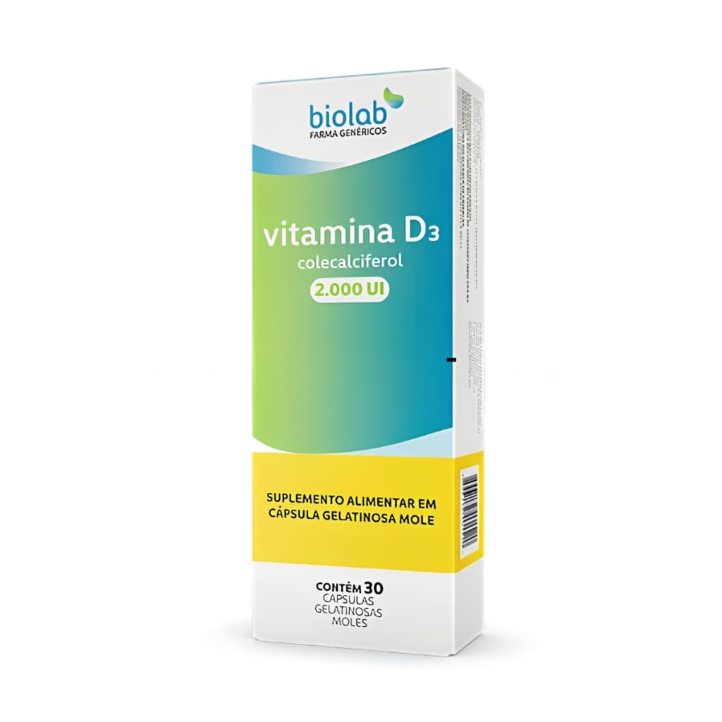 Vitamina D3 Biolab 2.000 UI 30 Cápsulas Moles