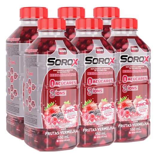 Pack com 6 - Sorox Frutas Vermelhas 550mL