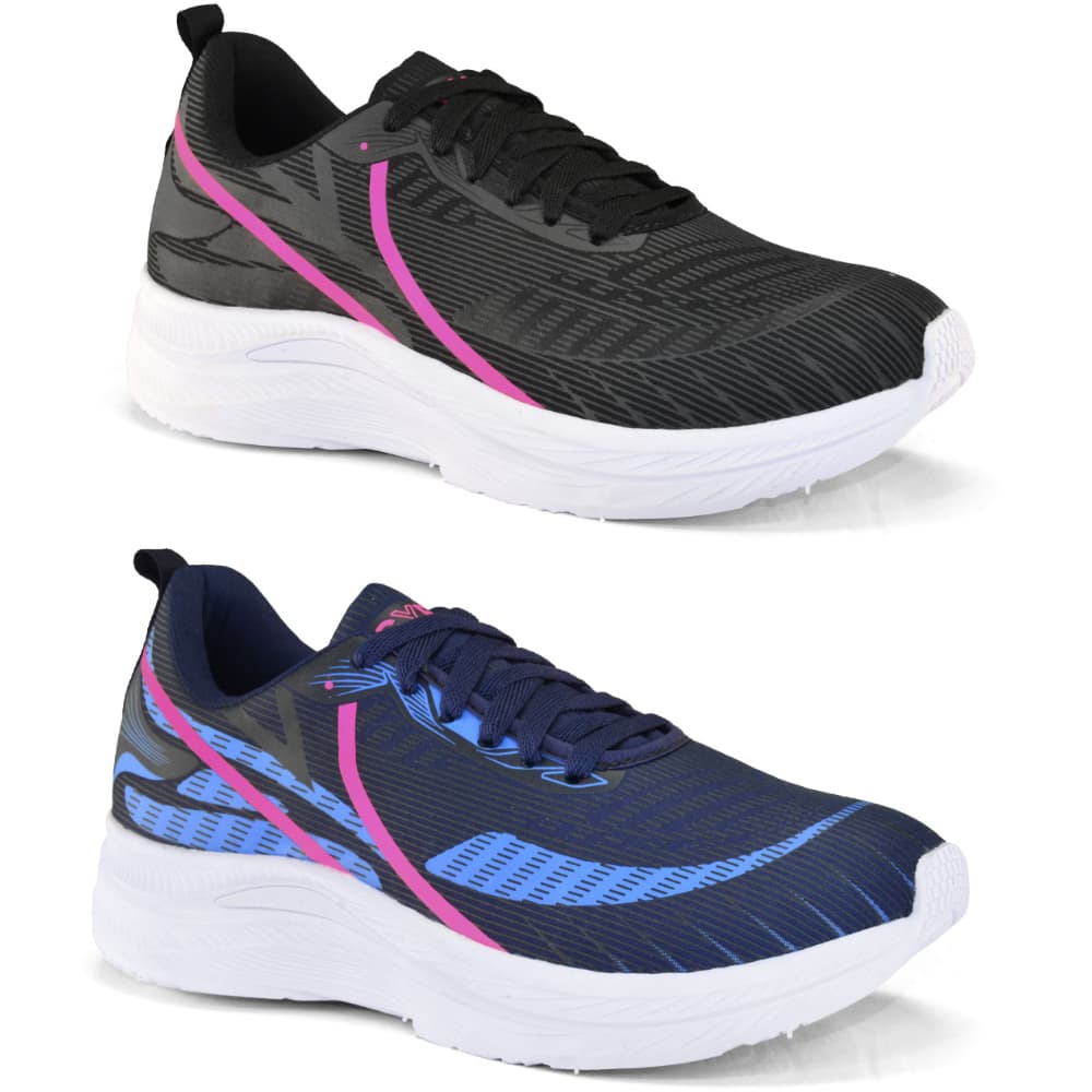 Kit 2 Pares Tênis Feminino Academia Leve Esportivo Macio Casual Barato Promoção