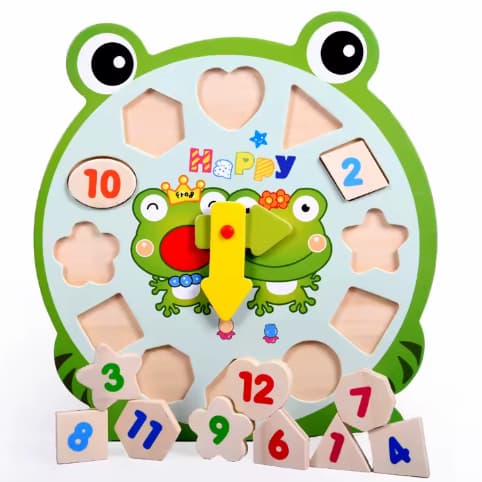 Relógio Educativo, Brinquedo Para Crianças, Brinquedos De Madeira