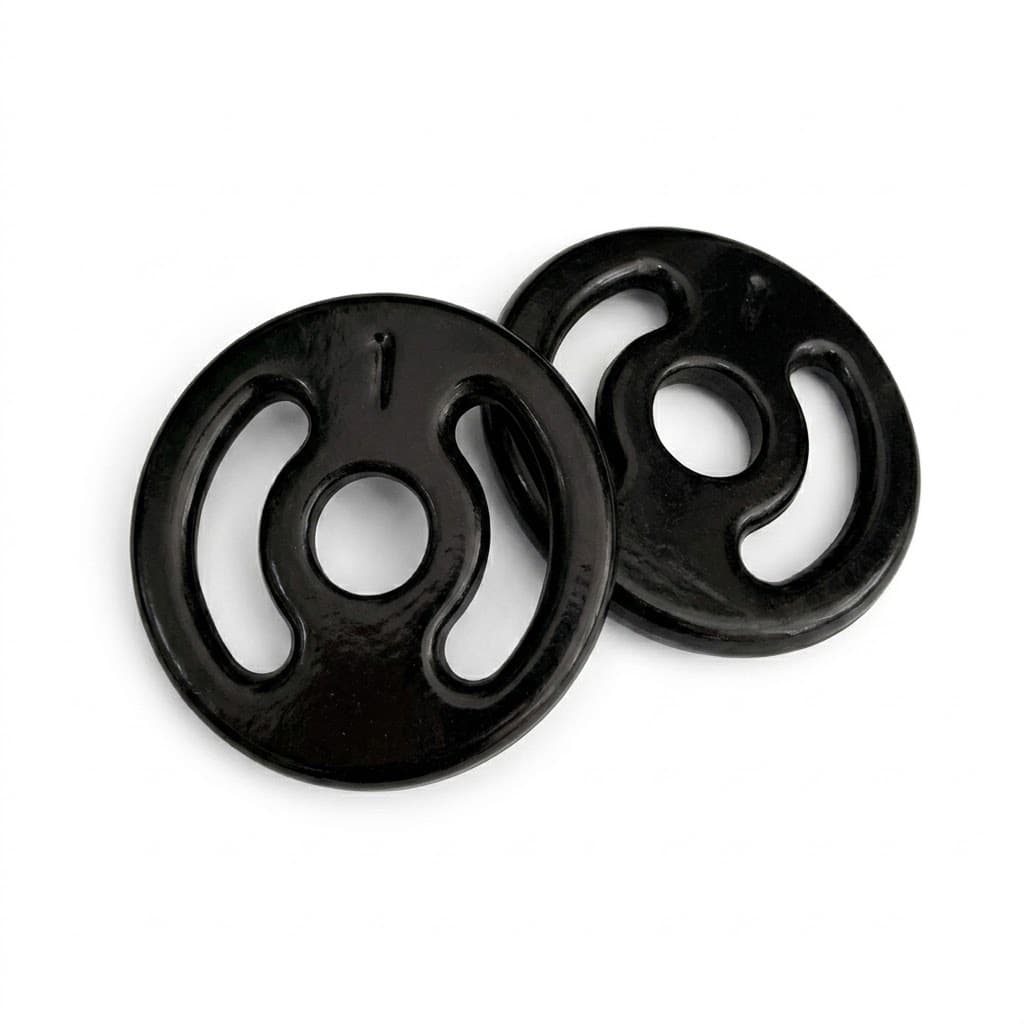 KIT 2 ANILHAS DE 1KG EMBORRACHADAS TREINO PESO ACADEMIA MUSCULAÇÃO FITNESS CROSSFIT FUNCIONAL CASA GYM PRO