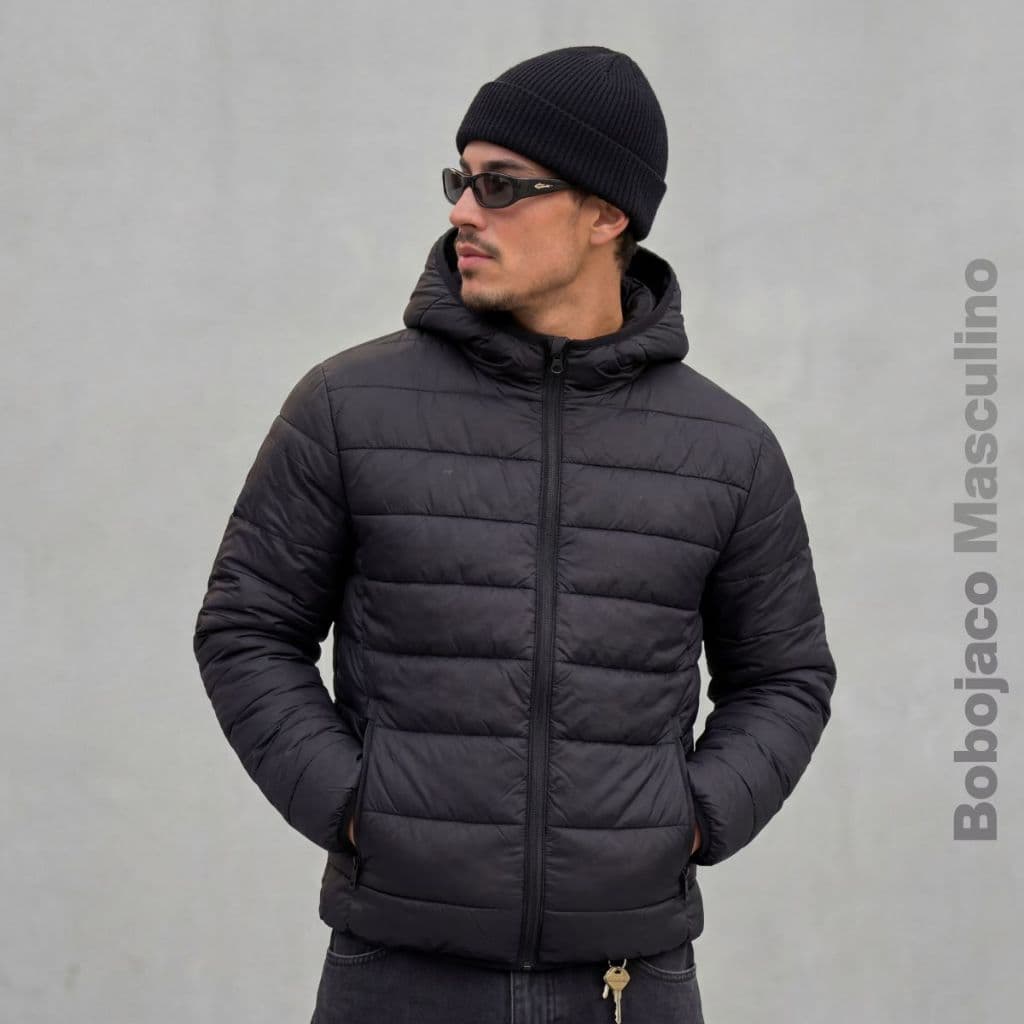 Bobojaco Jaqueta Puffer Térmica Casaco Masculino Impermeável Inverno Frio