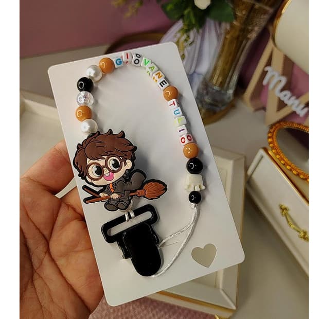 Prendedor de chupeta Harry Potter, Prendedor de bico infantil, prendedor de chupeta personalizado  para bebês e crianças