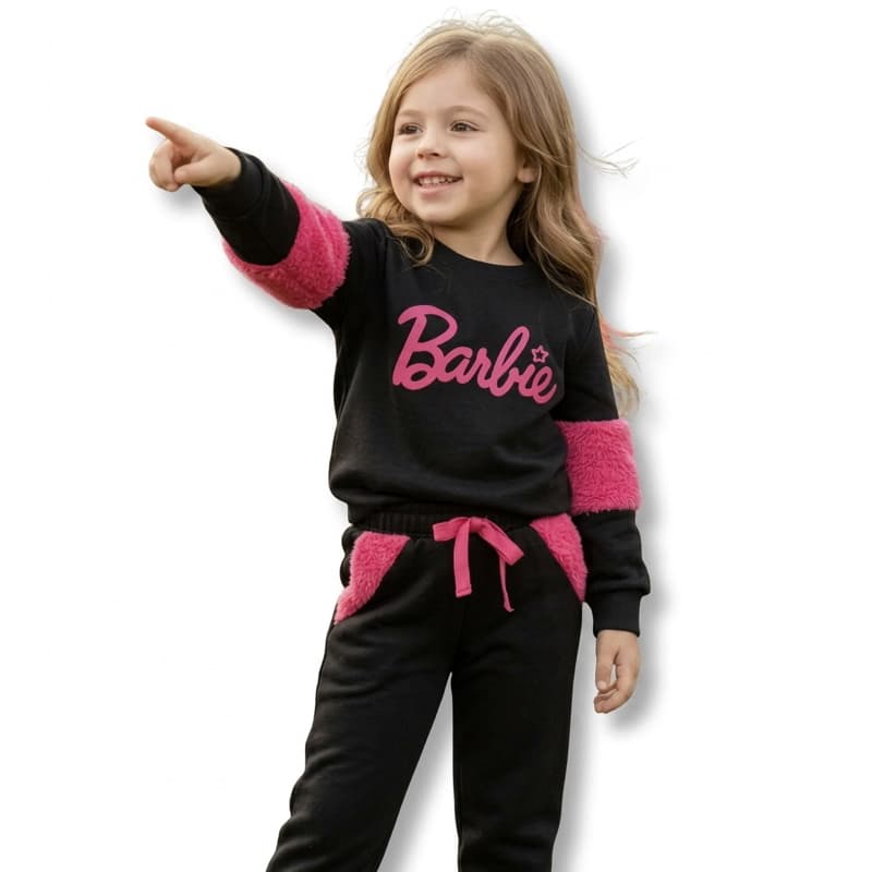 Conjunto Infantil Menina Moletom Flanelado Inverno Barbie