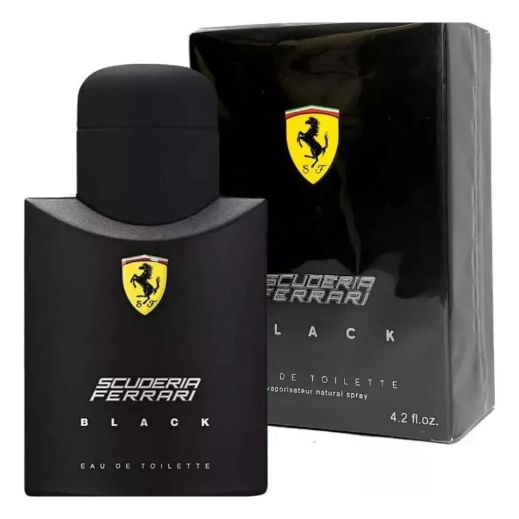Kit De 01 Até 02 Perfumes Masculinos Ferrari Black 100ml Importado Luxo Linha Premium By Men