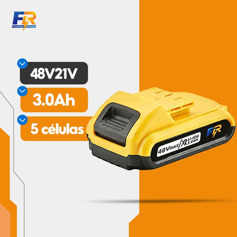 Bateria de Lítio 21V / 48V Recarregável Universal para Furadeira e Parafusadeira Longa Duração Resistente
