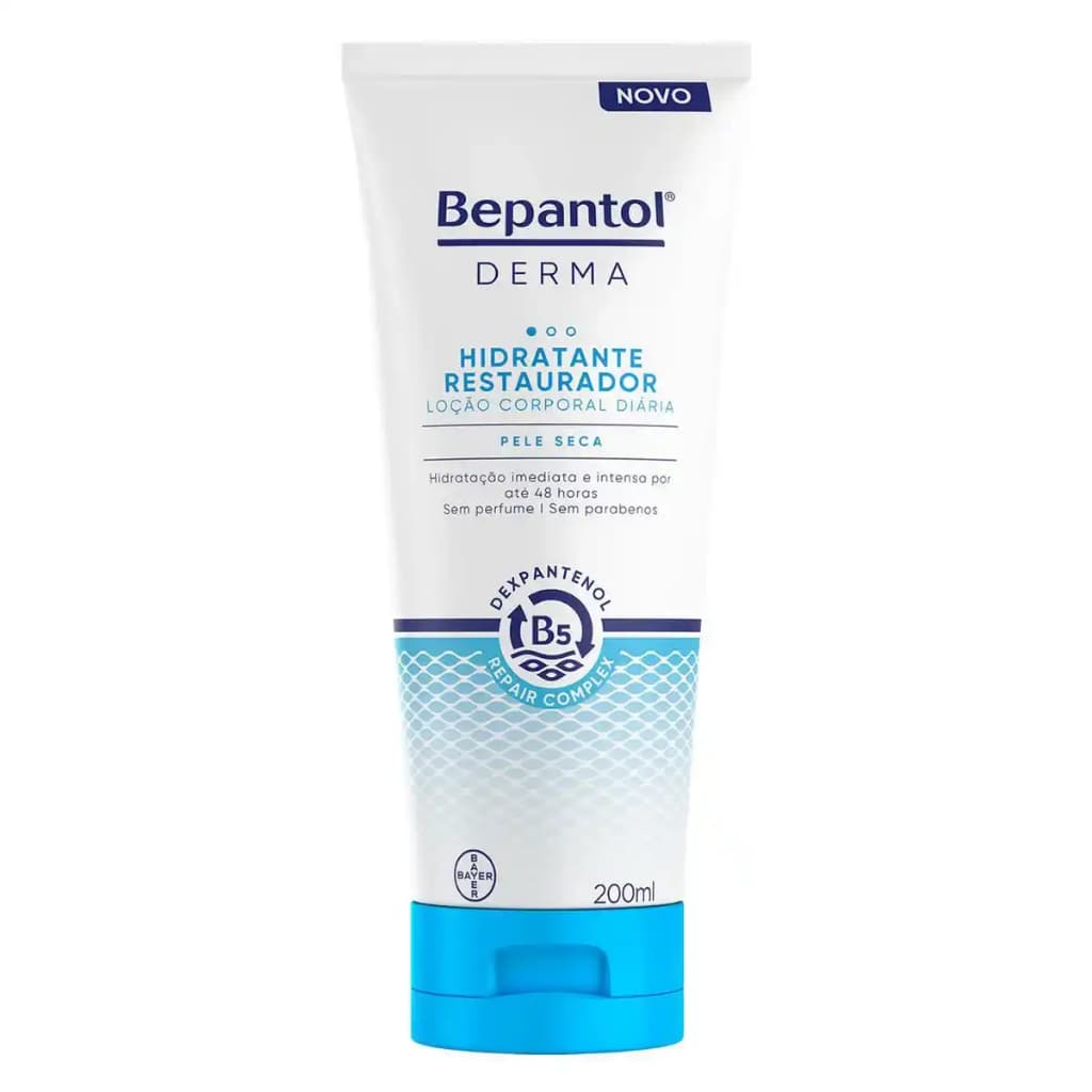 Bepantol Derma Corporal Loção 200ml Hidratante Restaurador Pele Seca Sensível Intensa Diário Suave