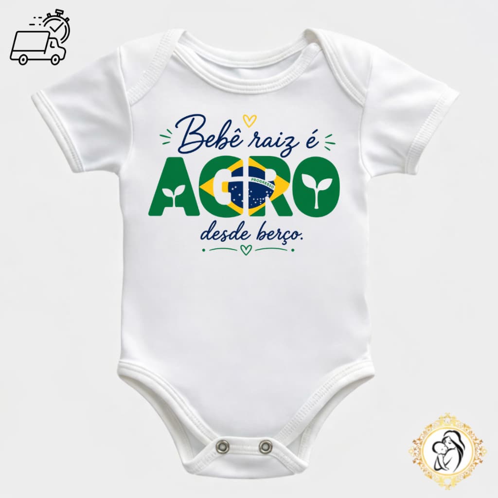 Body Bebê Agro Bebê Raiz é Agro Desde o Berço Roupa Infantil Menino Menina Presente Agro Baby